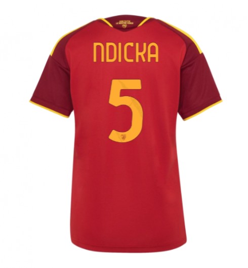 AS Roma Evan Ndicka #5 Domácí Dres pro Dámské 2026-27 Krátký Rukáv AS Roma Evan Ndicka #5 Domácí Dres pro Dámské 2026-27 Krátký Rukáv